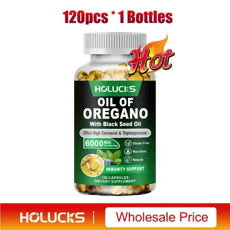 Oregano Oil Softgels Promote Digestion Gut Health Immune & Energy Support Anti-oxidation Organic Foods Supplement Non-GMO