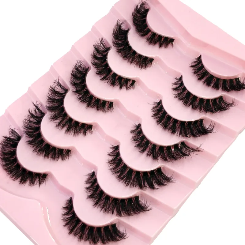 Fluffy Lashes Mink False EyelashesThick Cat Eye Makeup Long Natural Volume 3d Eyelashes Extension Wholesale Mink Eyelashes — image 31