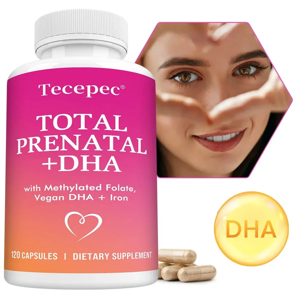 Prenatal Vitamin with DHA & Folate Prenatal Probiotics for Pregnant Women Pregnancy Must Haves Iron Vitamin D Vitamin C Zinc — image 1