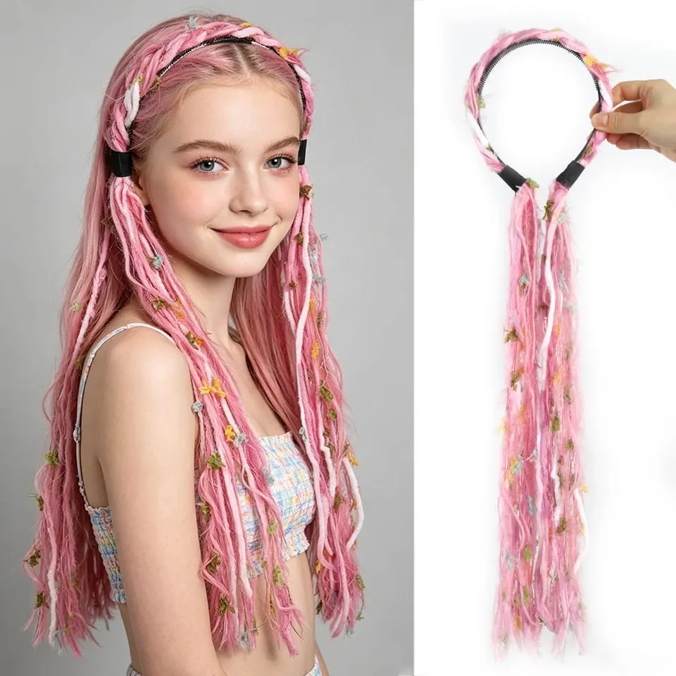 Plush Maillard Colored Long Tassel Headband Bohemian Hair Accessory Suitable for Women's Parties — image 22