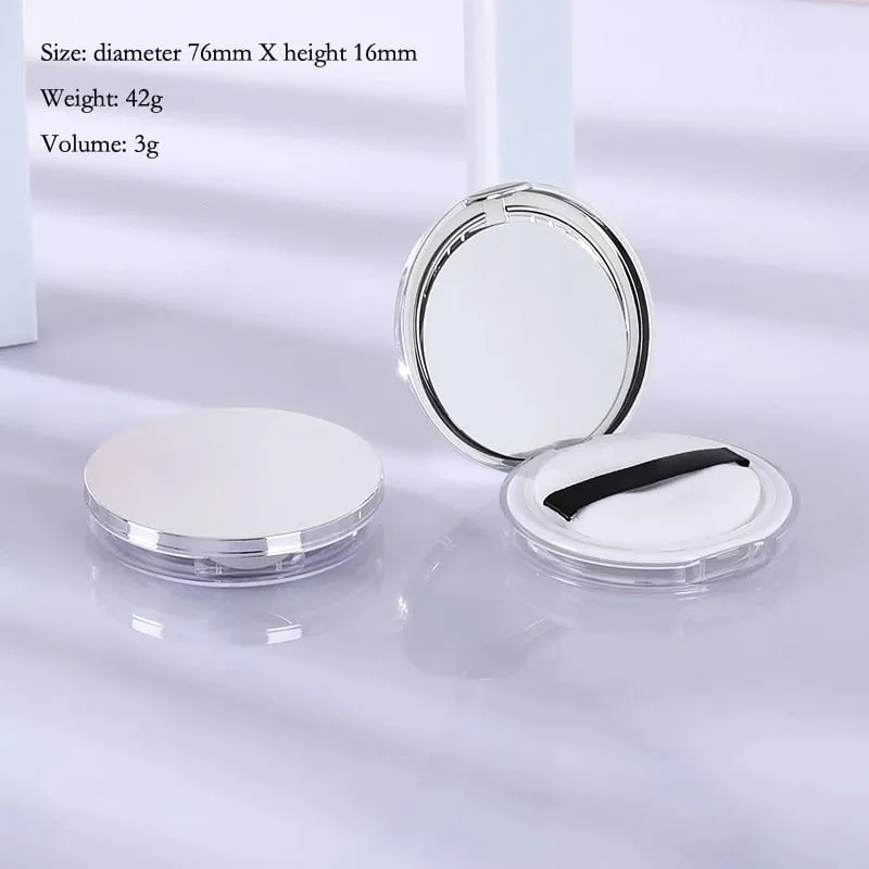 10 Pieces Combo Sale Price For Super Ultra-thin 5g Makeup Packaging Loose Powder Setting Powder Case With Puff
