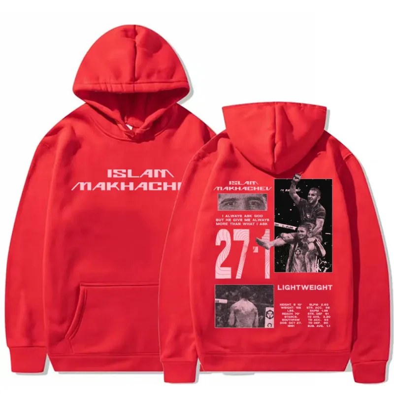 Limited Islam Makhachev Vintage Graphic Hoodies Men's Harajuku Fashion Classic Sweatshirts Casual Fleece Long Sleeve Pullovers — image 7