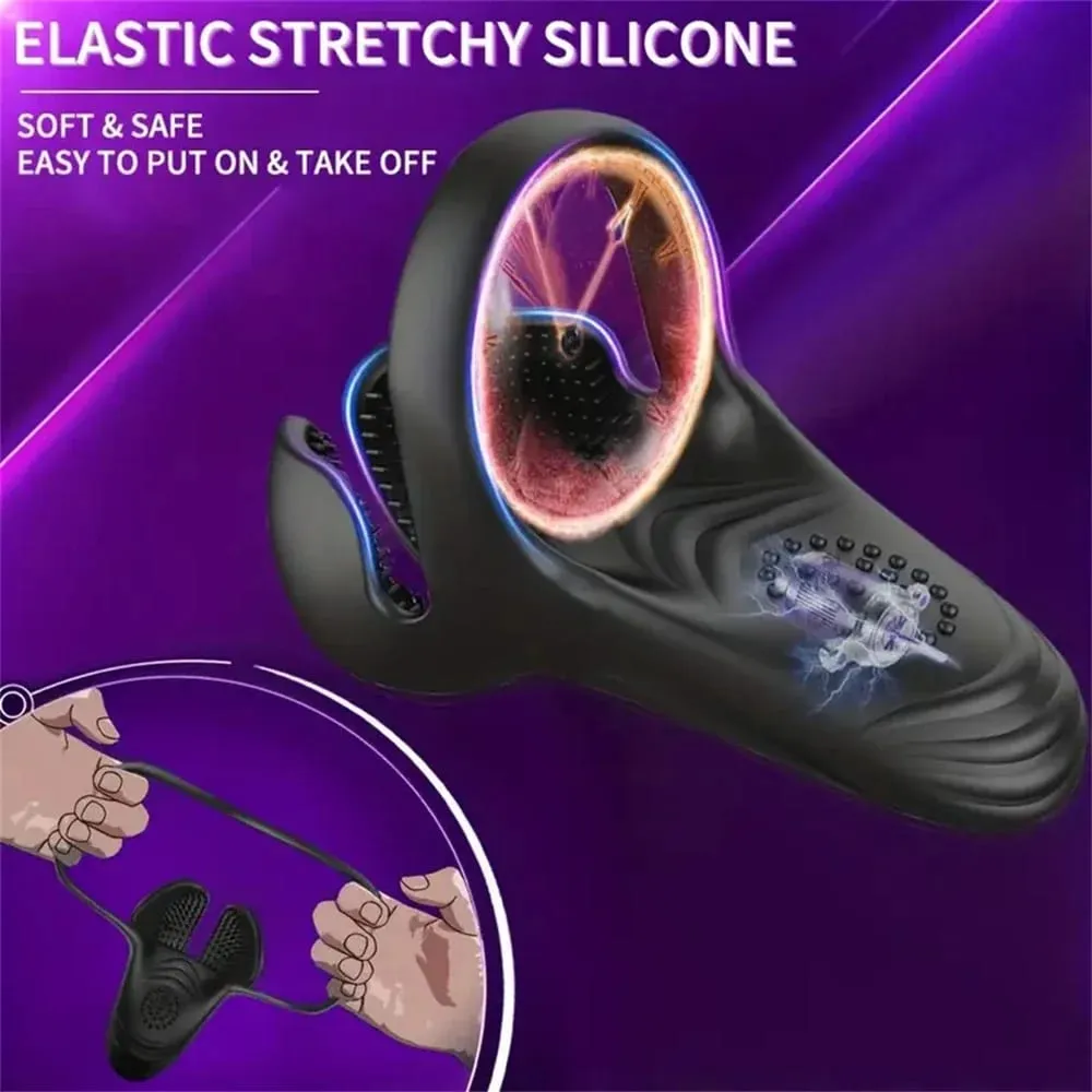 Penis Cock Ring Vibrator for Men Wireless Testicle Stimulator Male Remote Control Glans Massager Masturbator Sex Toy for Men 18+ — image 3