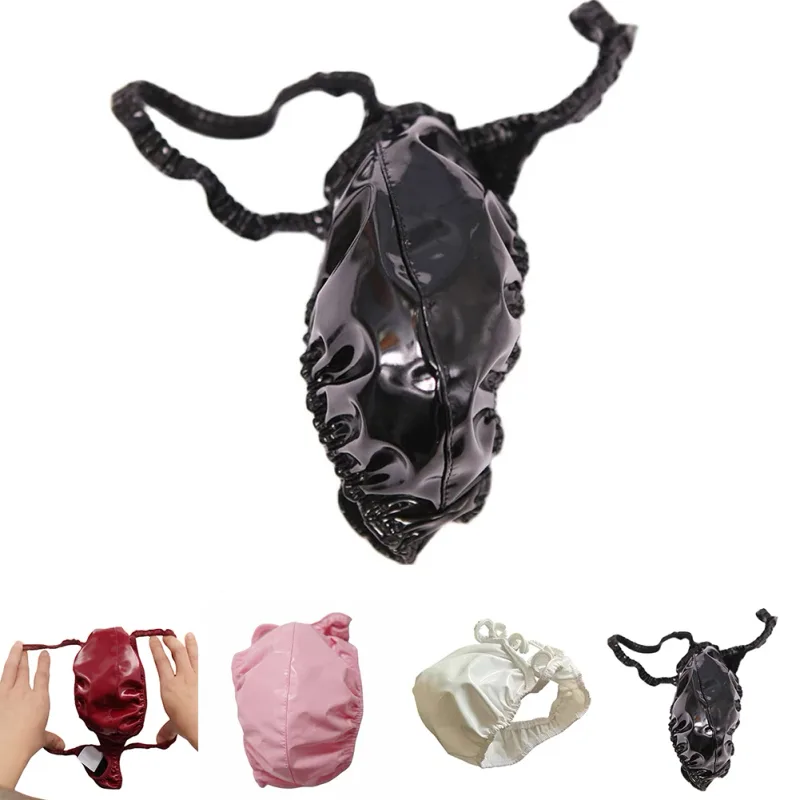 Sexy Men PVC Shiny U Convex Pouch Briefs Low-Rise G-string Latex Oil Gloosy Sexy Thong Carapace U Bulge Underwear — image 20
