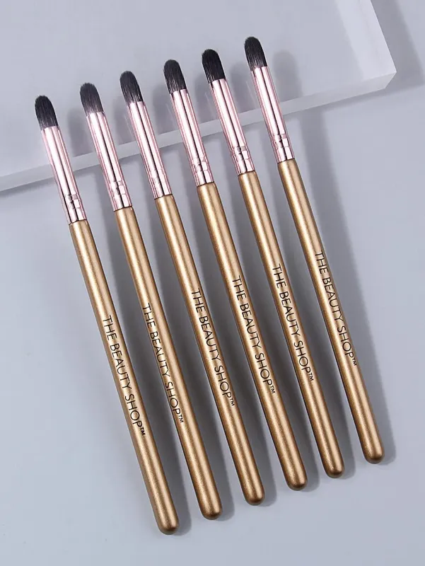 6pcs Detail Eyeshadow Brushes Set Soft Synthetic Precision Eye Makeup Brush for Eyeshadow Packing Cosmetic Tool