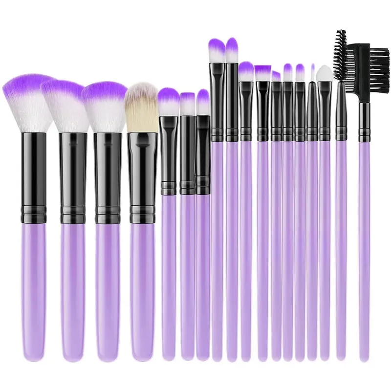 18PCS Women's Makeup Brushes Set - Eye Shadow Foundation Blush Cosmetic Brushes Soft Make up Tools with Storage Bag — image 30