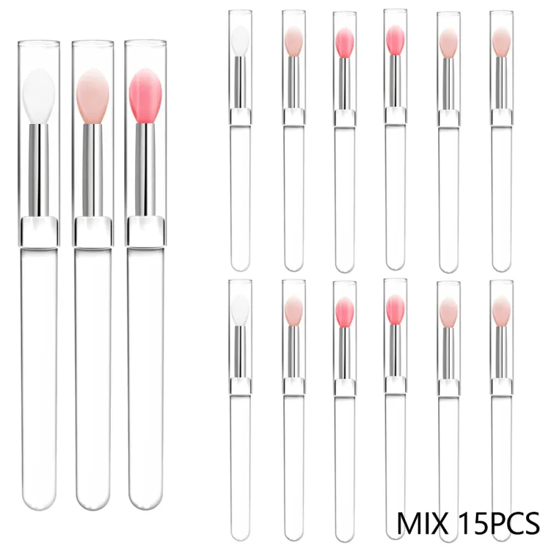 3/15 PCS Silicone Lip Mask Applicator Reusable Lip Brush Transparent Lipstick Tool For Lip Gloss Eyeshadow Brushes Εργαλεία μακιγιάζ — image 10