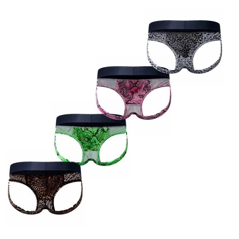 Cuecas jockstrap com estampa de leopardo, cuecas sexy masculinas, roupa íntima, deslizamento, calzoncillos hombre, kinckers, cuecas gays — image 2