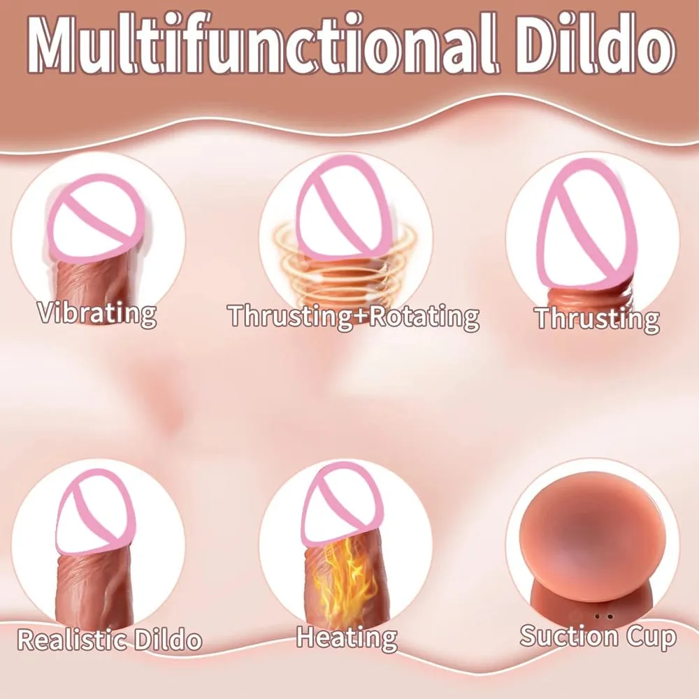 Thrusting Dildo Realistic Penis G Spot Clitoris Stimulator Adult Sex Toy Soft Silicone Man Dick For Women Couple Sex Product — image 4