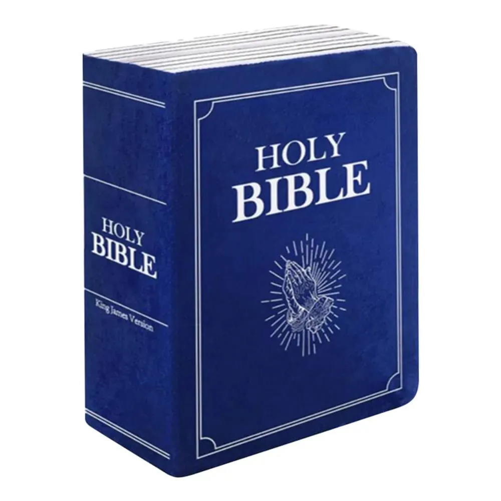 Living Room Realistic Looking Bible Pillow Sofa Cushion Bible Throw Pillow 33*22cm Cutest Bible Cushion Christmas Present — image 2