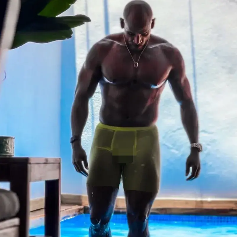 Pakaian Dalam Pria Ultratipis 0.01Mm Celana Boxer Panjang Celana Dalam Kebugaran Gym Transparan Sutra Es Pendingin Slip Jaring Mulus — image 11