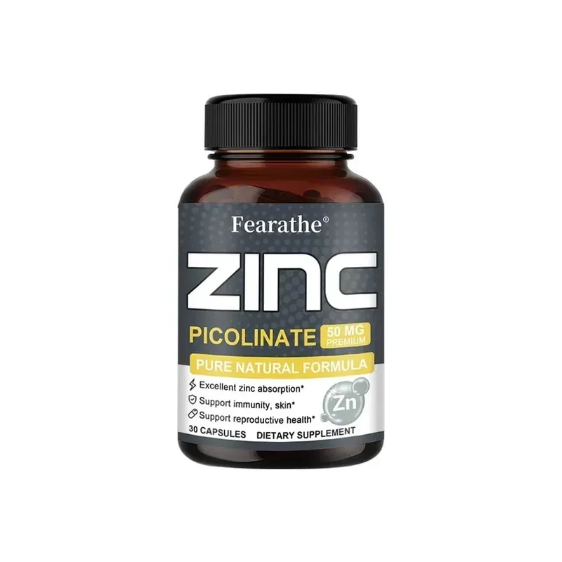 Capsules de zinc 50 mg - Supplément de soutien immunitaire antioxydant naturel pour les cheveux, les ongles et la peau unisexe — image 8