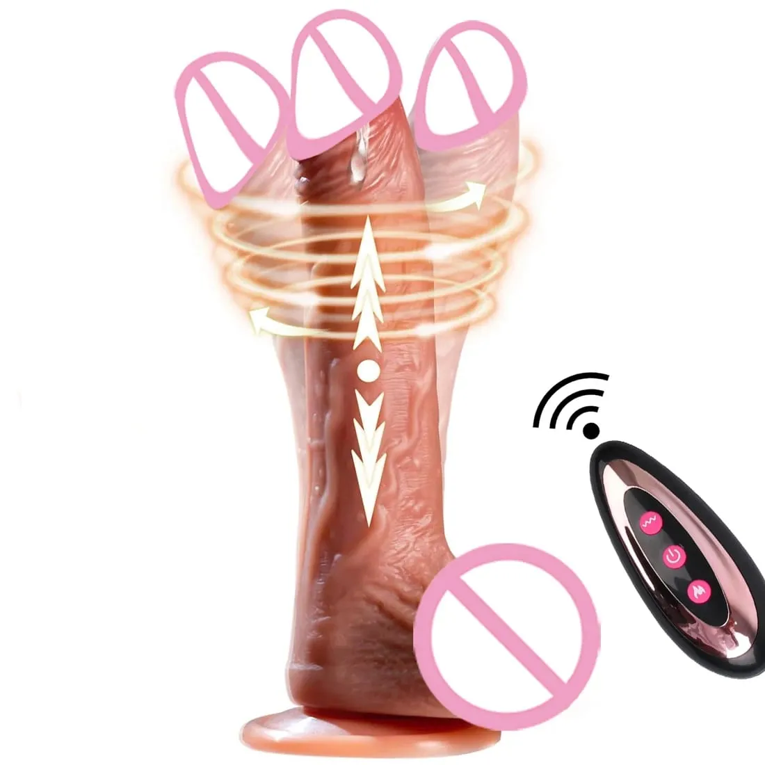 Thrusting Dildo Realistic Penis G Spot Clitoris Stimulator Adult Sex Toy Soft Silicone Man Dick For Women Couple Sex Product — image 1