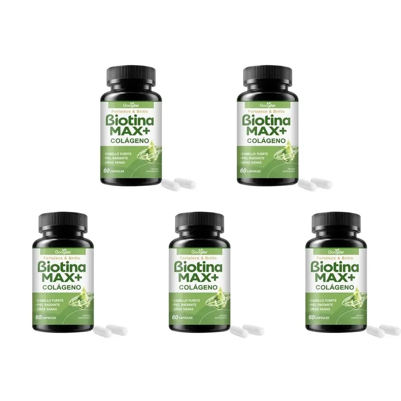 Googeer Biotin Collagen Capsules for Hair Skin and Nail Support with Zinc Selenium and Hydrolyzed Keratin Extract 60 Capsules