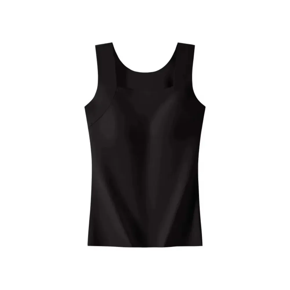 Sexy Design Sleeveless Tank Tops Seamless Knitting Summer Lightweight Crop Camisole Tops Female Bra Style With Chest Pads — image 7