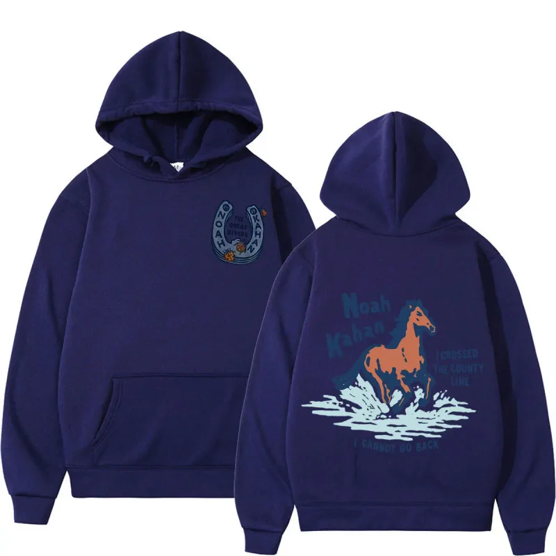Noah Kahan The Great Divide Tour 2026 Moletons gráficos masculinos e femininos roupas da moda pulôver casual moletom de inverno de grandes dimensões — image 5