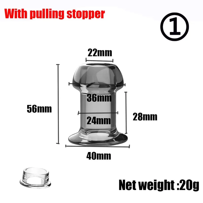Anus Dilation Expander Prostate Massage Hollow Speculum Peeking Butt Plug Anal Beads with Stopper Adult Sex Toy for Women Men