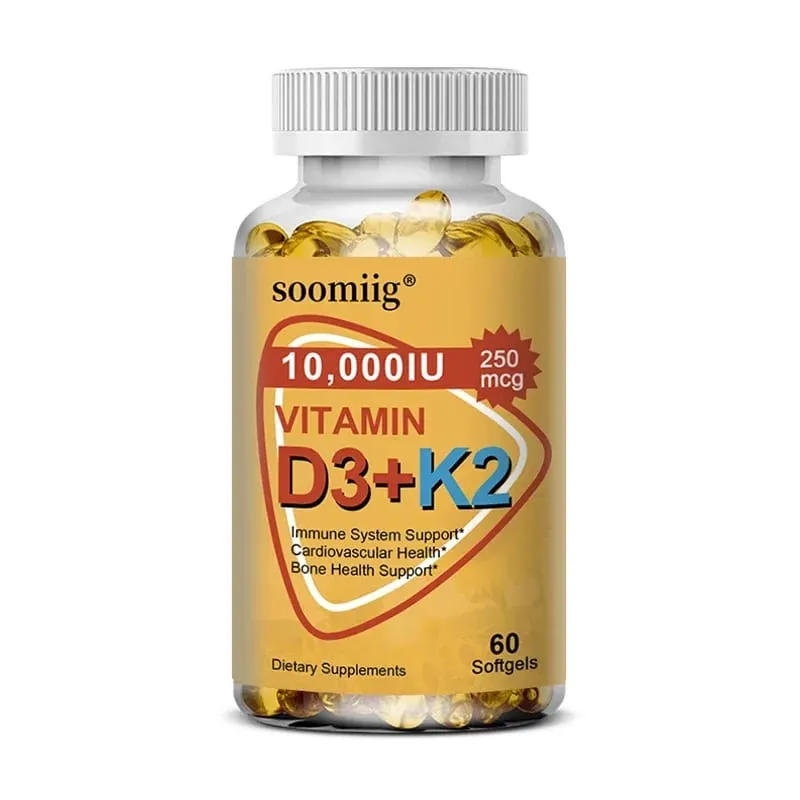 Vitamin D3 K2 Softgel Capsule Supplement Support Joint Bone and Immune Health Strong Bones & Healthy for Men Women — image 9