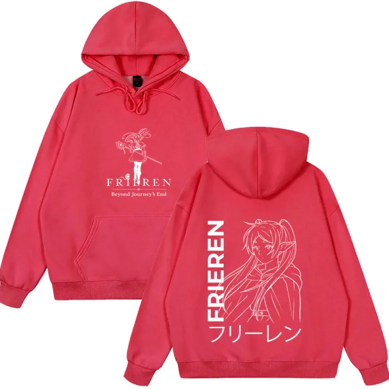 Anime Frieren: Beyond Journey's End Hoodies Men's Women Clothing Fashion Harajuku Tops Couple Style Wears Winter Fleeece Clothes — image 11