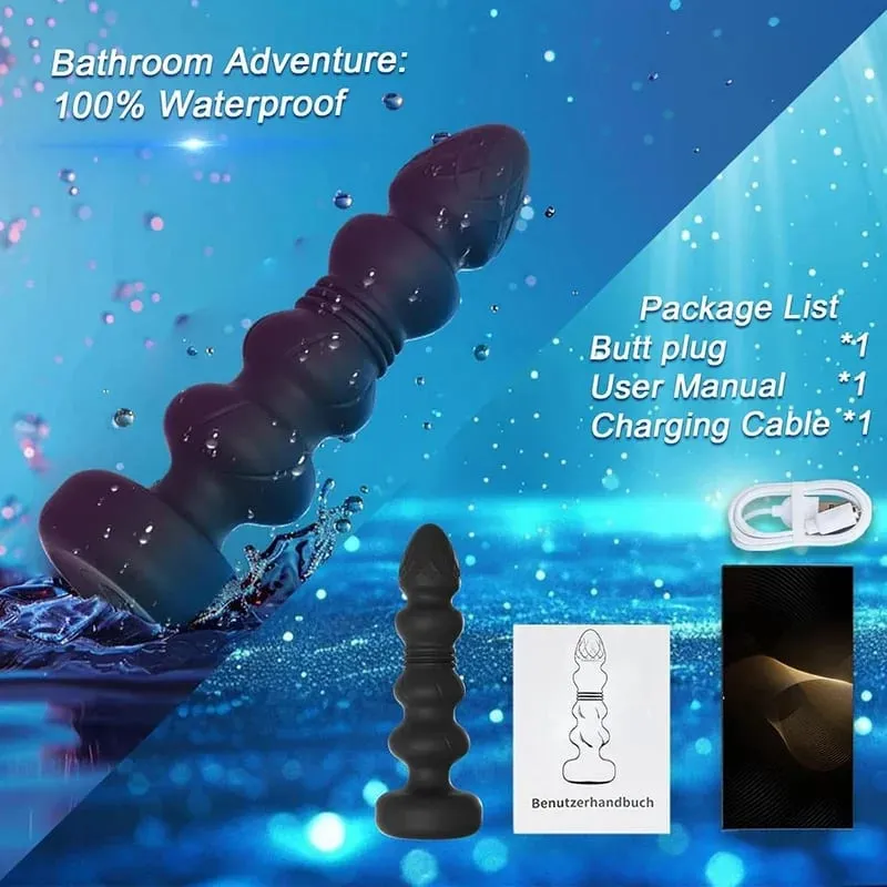 Telescopic Vibrating Butt Plug Anal Vibrator Wireless Remote Toys Women Anal Dildo Prostate Massager Men Buttplug — image 4