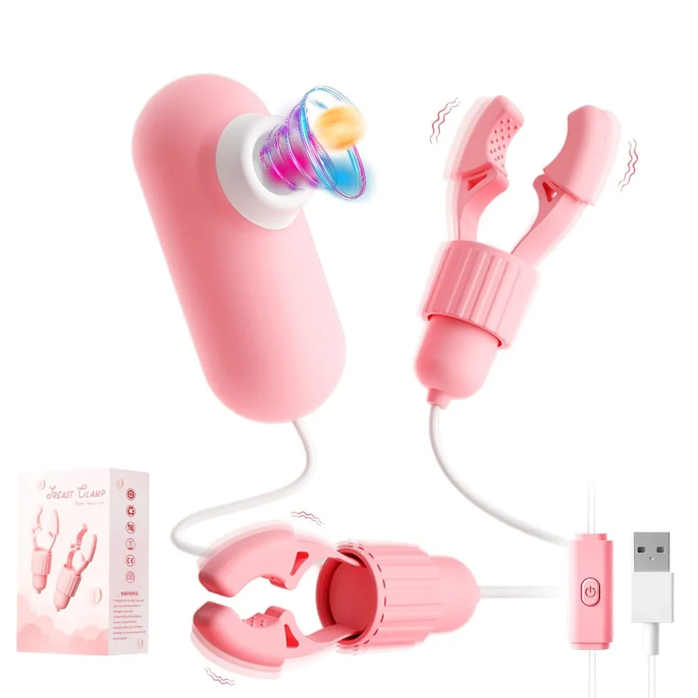 Sex Toys for Women Couple Breast Massage 12 Frequency Nipple Clamps Clitoral Clip Nipple Vibrator Nipple Clitoral Stimulation — image 1