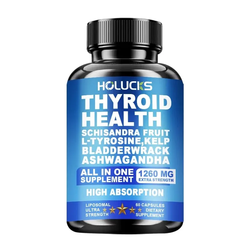 Advanced Thyroid Wellness Capsules with Schisandra Ashwagandha Kelp Improve Metabolism Focus & Whole-body Vitality Immune