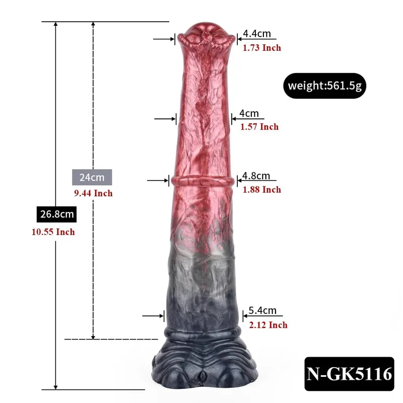 Silicone Horse Dildo Long Penis Anal Plug Napakalaking Knot G-spot Vaginal Stimulator na may Suction Cup Adult Sex Toy para sa Babae Mga Lalaki — image 12