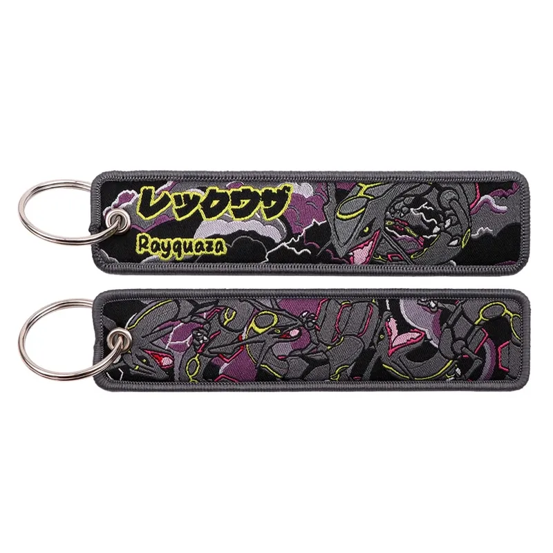 Pokémon Anime Elf Monsters Keychain for Cars Backpack Key Holders Embroidery Keyrings Key Tag Jet Tag Accessories Gifts 1pcs