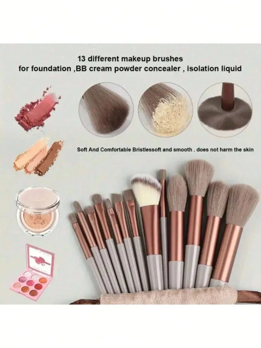 Makeup Brush Set Soft Fluffy Professional Cosmetic Foundation Powder Eyeshadow Kabuki Blending Make Up Brush Beauty Tool Makeup Sponge Storage Bag — image 5