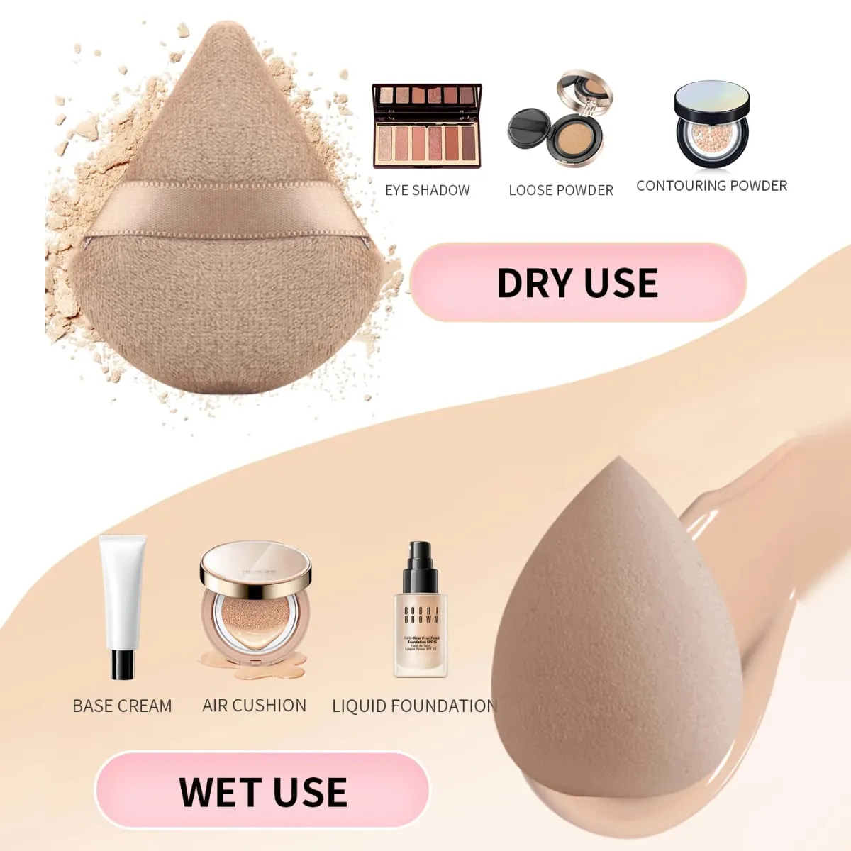 Kit d'outils de maquillage, 33 pièces, 20 pinceaux de maquillage avec bouffée de poudre, bol de nettoyage, recourbe-cils, ensemble de maquillage complet pour les yeux — image 4
