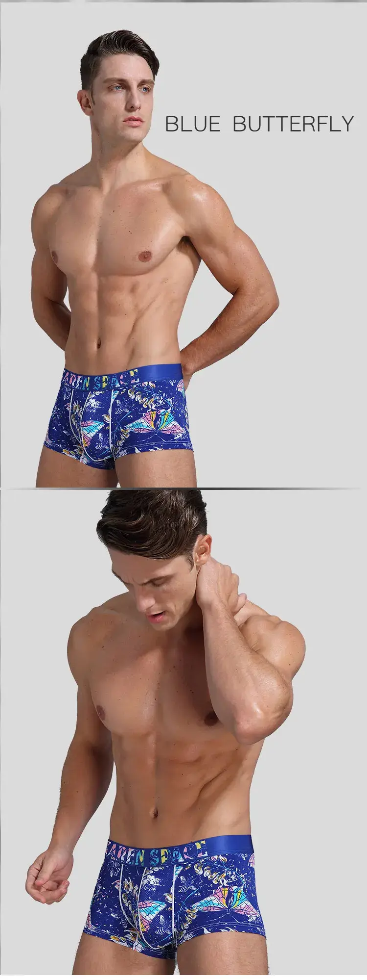 Atmungsaktive Herren-Boxershorts mit Eisseide-Aufdruck, modische Herrenhöschen, bequem, Calzoncillo Hombre — image 9