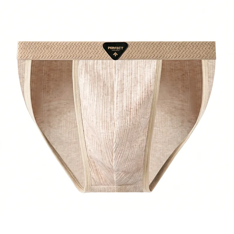 4pcs/set Men's Cotton Briefs Fashionable U Convex Pouch Underwear Soft Breathable Mid Rise Triangle Panties Plus Size L-4XL — image 3