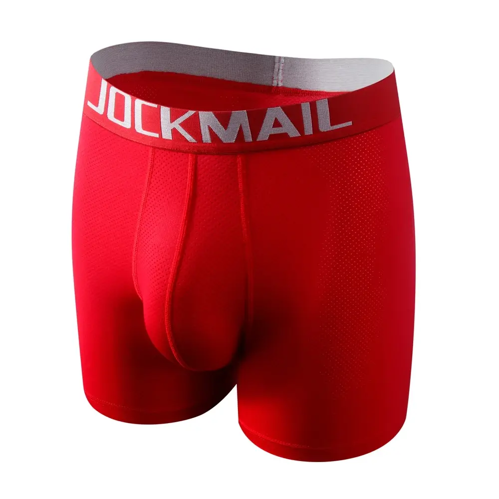 Sexy roupa interior masculina boxer 3d em forma de rede bolsa projetada painéis de malha respirável masculino boxershorts tronco cuecas masculinas — image 14