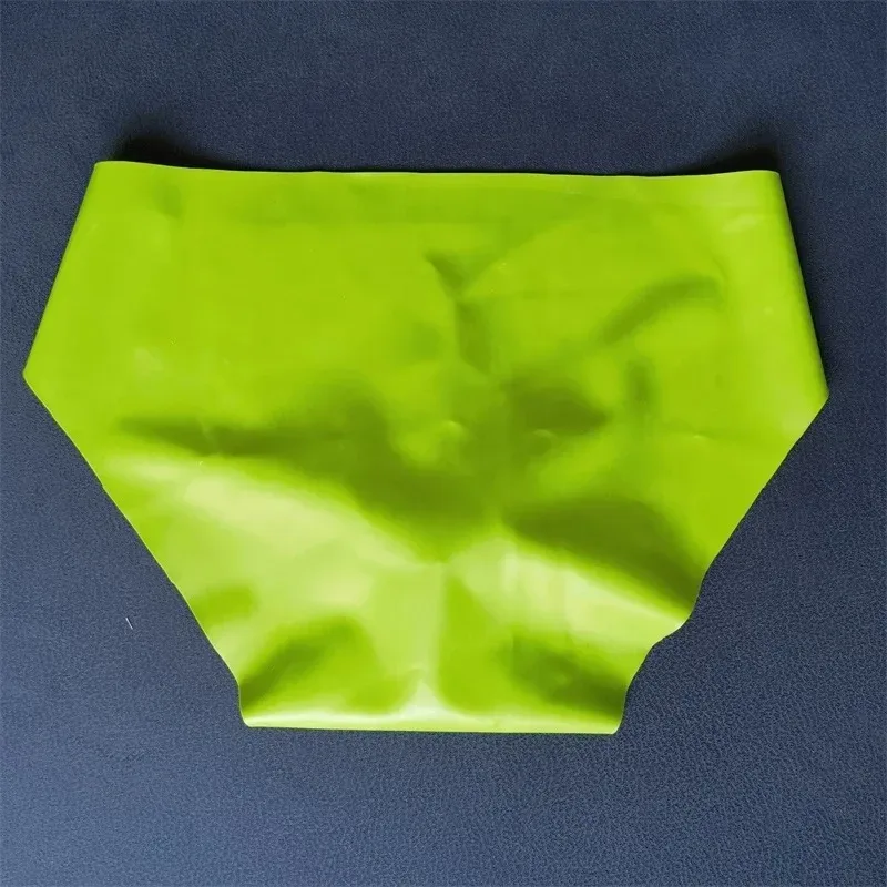 Men's Sexy Latex Erotic Underpants Seamless Rubber Sheath Sissy Briefs See-Through Couple Low Waist Panties Tight Safety Panties — image 10