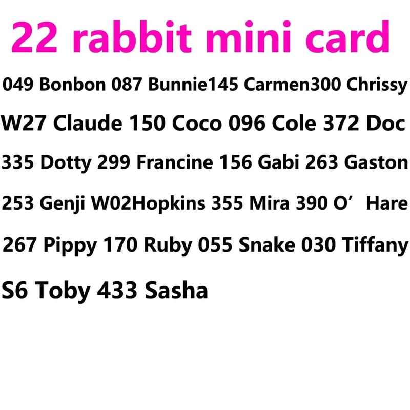 Tarjeta de enlace serie 1 a serie 5 Sanrio S1 a S6 tarjeta NTAG215 NFC Impresión de tarjeta animal trabajo para interruptor NS