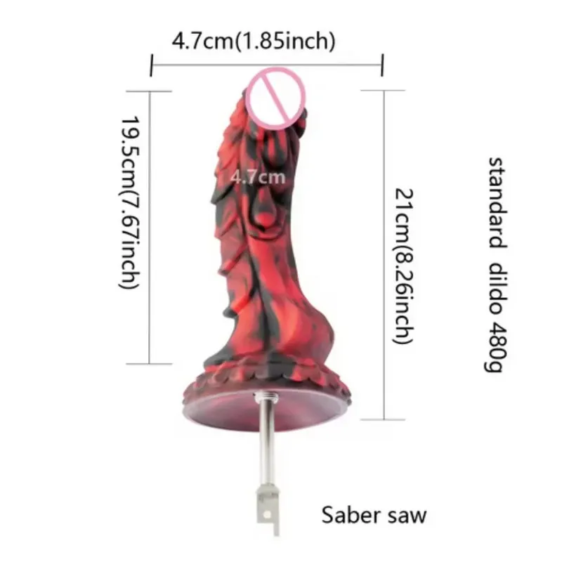 Sabre sticksåg fram- och återgående såg Stor silikondildos fram- och återgående såg 3XLR VAC-U-LOCK Adapter Tillbehör Sexmaskin