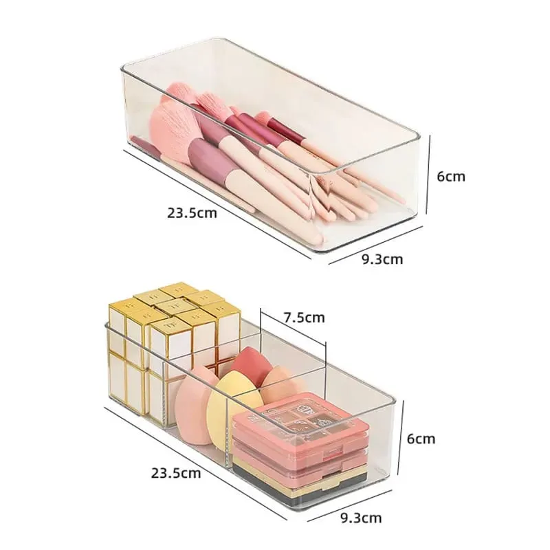 Acrylic Cosmetics Storage Box for Lipstick Makeup Brushes Layered Storage Desktop Drawer Comestic Tools Makeup Puff Storage Box — image 2
