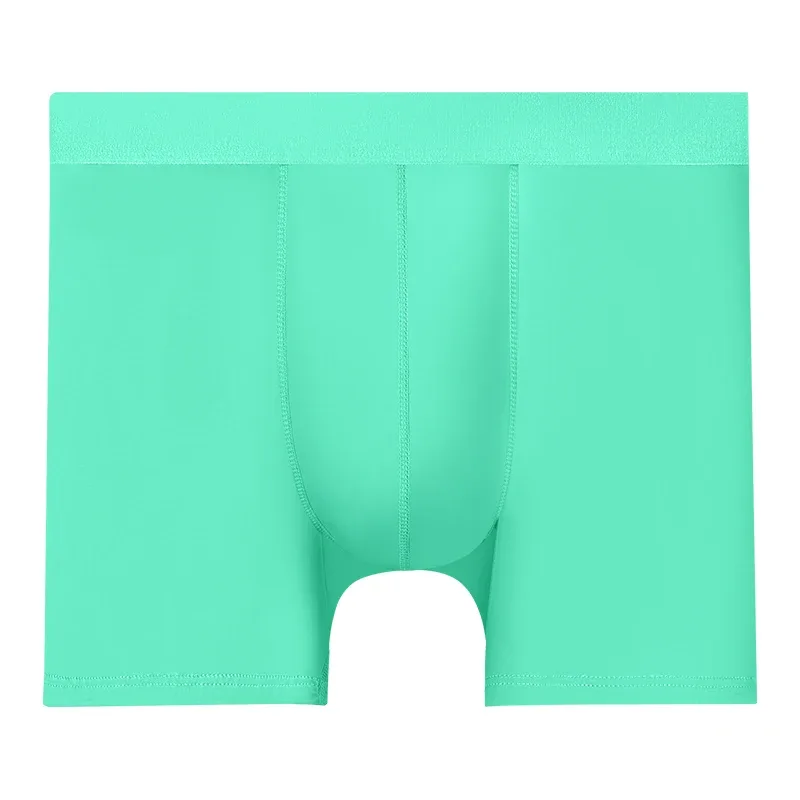 Roupa íntima esportiva masculina de seda gelo verão fino anti-desgaste perna correndo respirável tamanho grande estendido anti-desgaste virilha boxer br