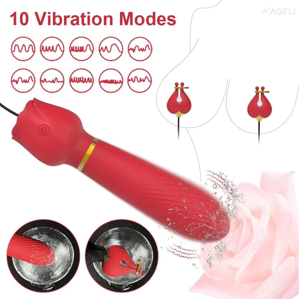 Sexleksaker Bröstvårtor Vibratorklämmor Vibrerande Bröstklämmor Bröstvårtstimulator Penetration Vagina Ägg Sexleksaker för kvinnor Par — image 3