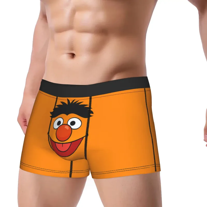 S-Sesames Streets Tango Elmo & Grover Cueca masculina Shorts Cuecas Boxershorts engraçados Qualidade Aduaneira Calcinhas Oversize — image 2