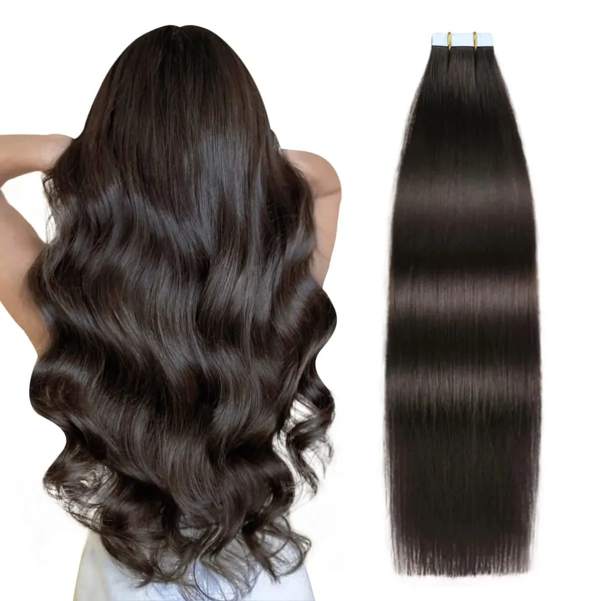 Invisible Tape in Hair Extensions Real Remy Hair Hair Extensions for Women Ash Blond mixed Platinum Blond Straight Hairpieces — image 11