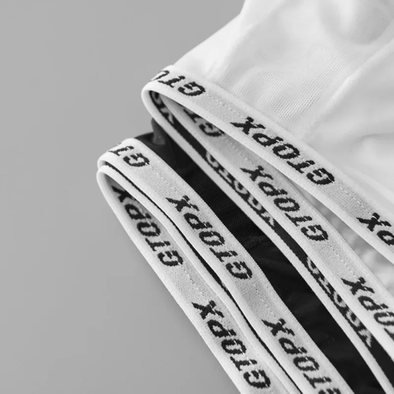 U convexo bolsa cintura baixa cuecas masculinas de malha transparente tecido respirável fino adequado para todas as estações — image 3