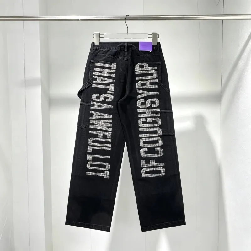 New Jeans Men Retro Cough Syrup Jeans Streetwear Men Women Loose Casual Denim Trousers — image 8