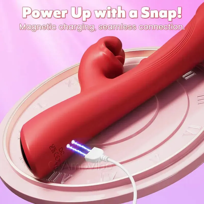 4 i 1 tungslickande klitorisvibrator med 9 flaxande och 8 bitande vibrationslägen G Spotstimulator Dildosexleksaker för kvinnor 18 — image 4