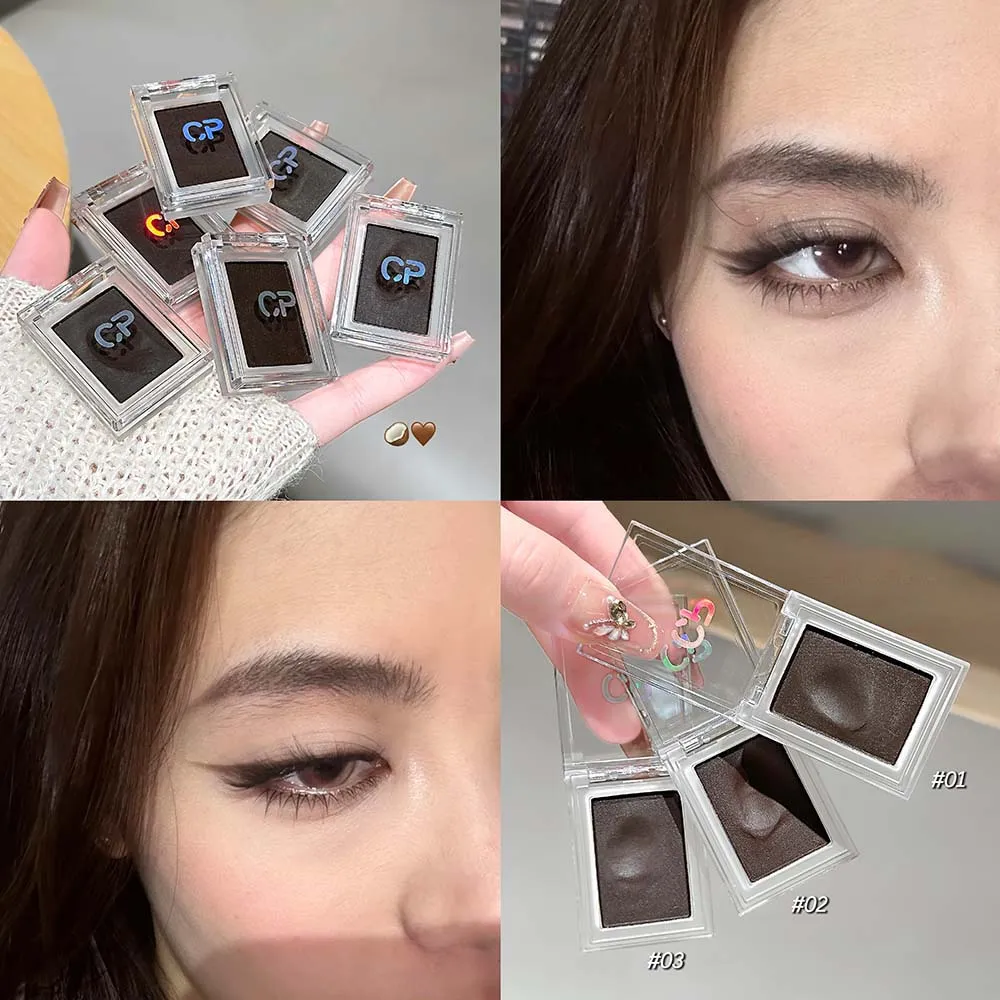 Dark Red Brown Monochrome Eyeshadow Cream Mashed Potato Natural Smudge-Resistant Non-Drying Matte Eye Shadow Waterproof Eyeliner