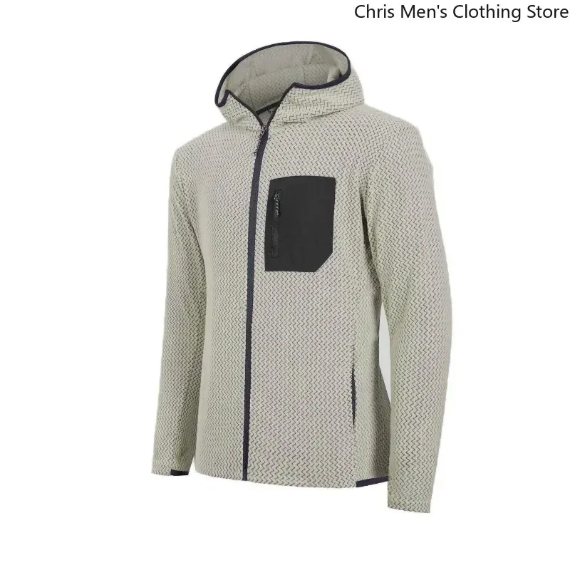Casacos masculinos com zíper de alta qualidade para outono/inverno, elegantes e versáteis, casacos quentes com capuz, casuais, esportivos, fitness — image 7