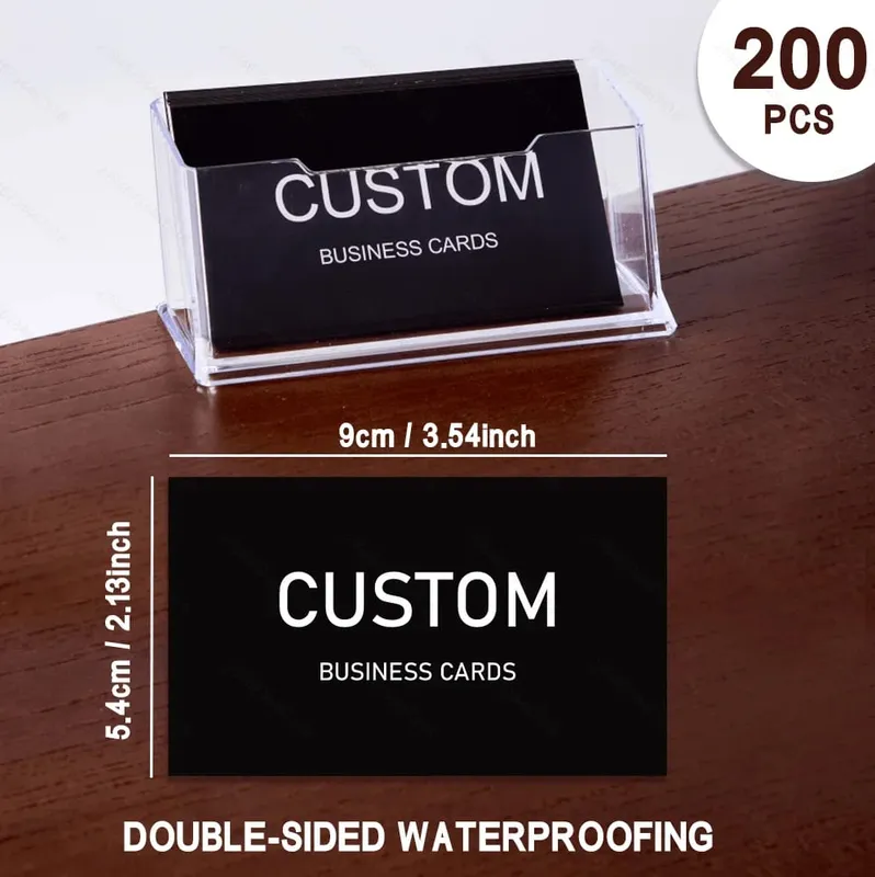 200/500/1000pcs Customizable Cards Personalized Business Cards with Acrylic Storage Box Matte Film Thank You Invitations — image 8