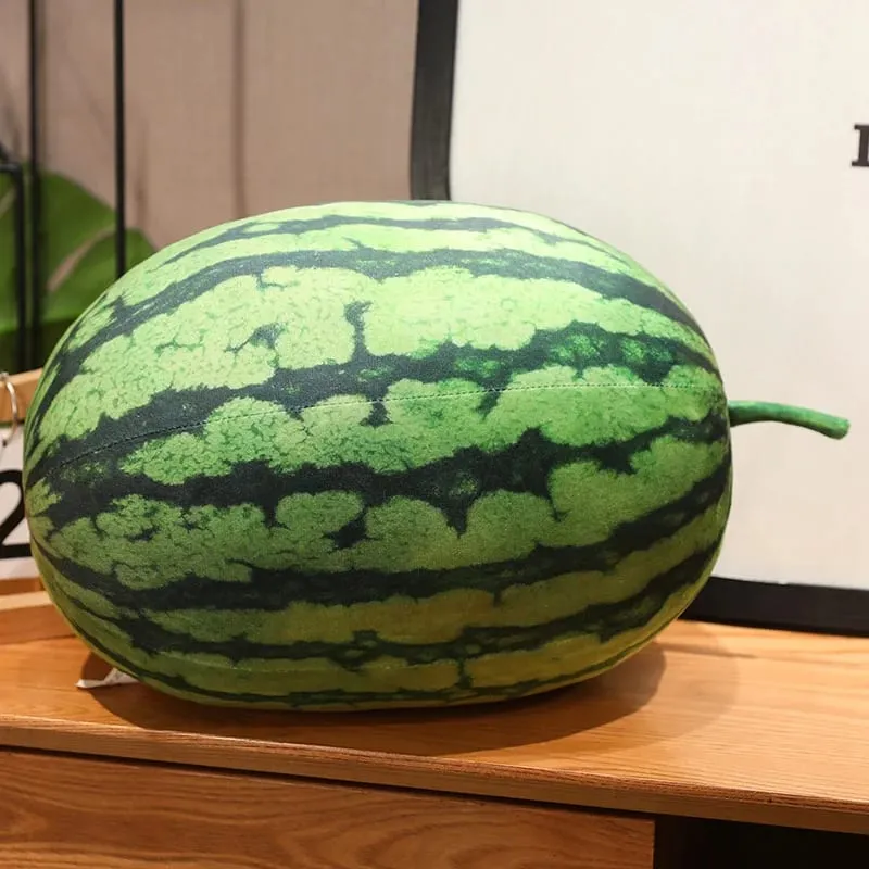 3D simüle karpuz kucaklama yastık yuvarlak uzun karpuz yumuşak peluş oyuncaklar meyve kanepe yastığı ev çocuklar için uygun hediyeler — image 3