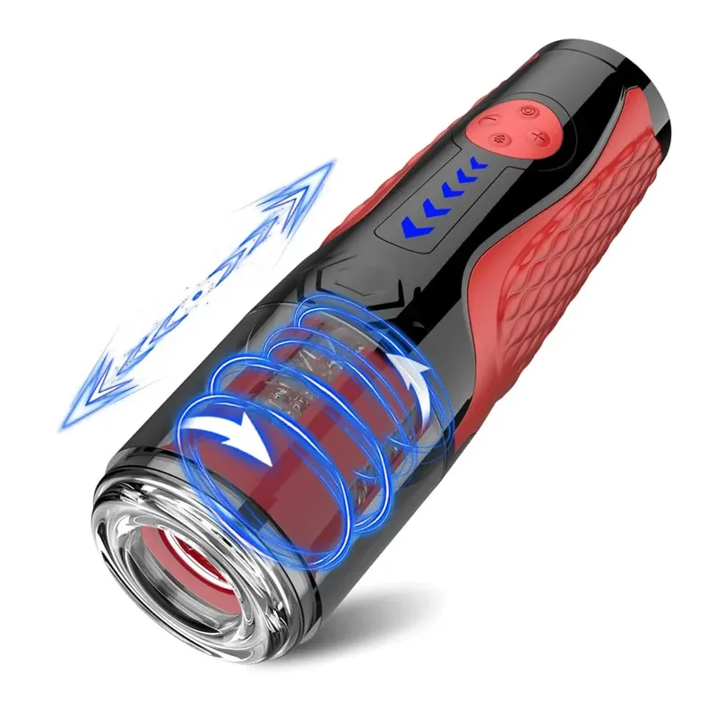 Masturbador masculino automático rotação telescópica homem masturbação copo lcd simulação digital boquete masturbador brinquedo sexual para homem — image 10
