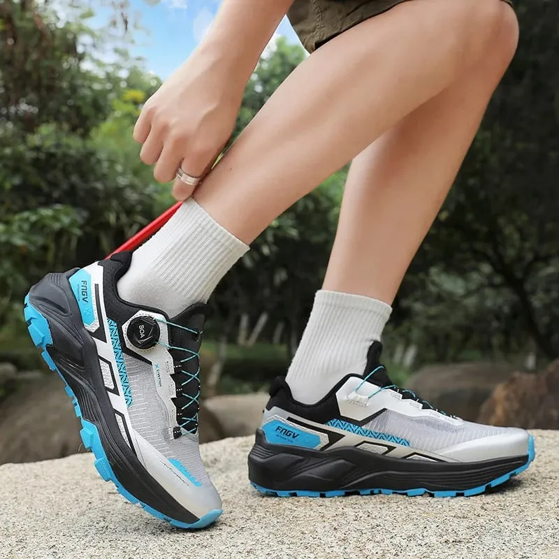 Men's Stylish Outdoor Hiking Shoes Hard-wearing Trekking Sneakers with Plush Warm Lining for Winter Male Footwear — image 3